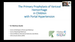 Experiences in Endoscopic Primary Prophylaxis in Children - Mathieu Duche
